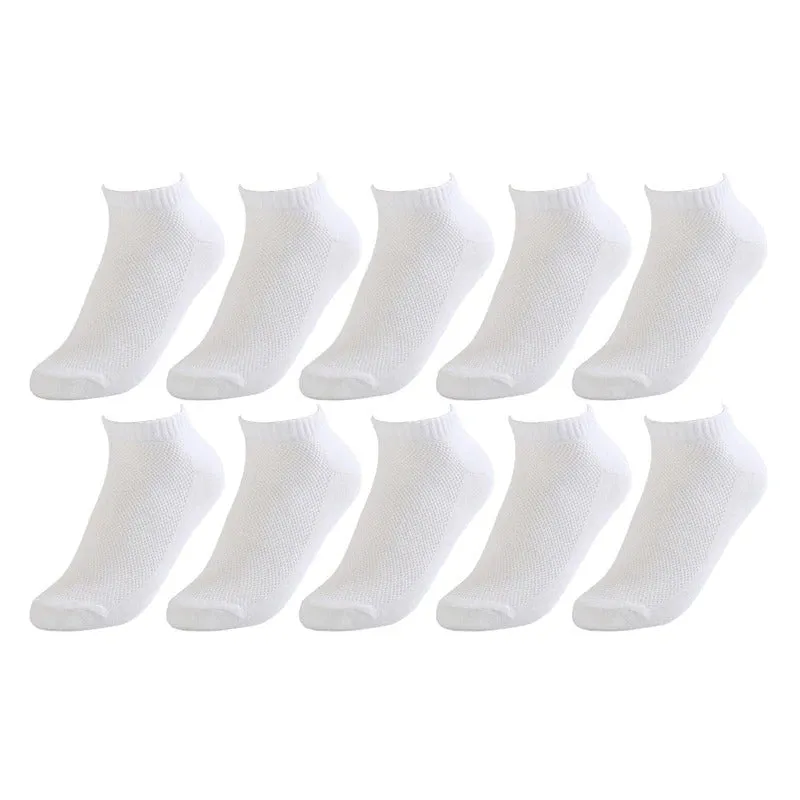 10 Pairs Women's Casual Fashion Summer Style Thin Mesh Ankle Socks