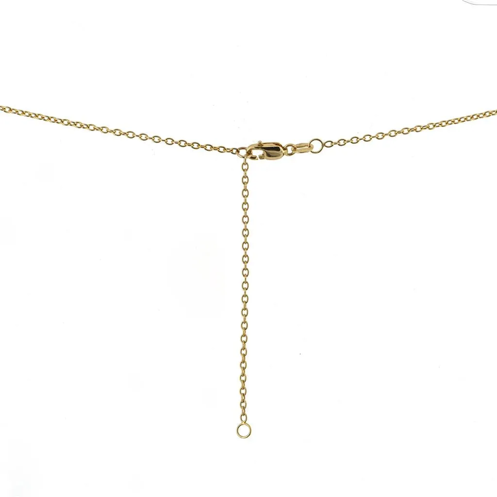 1.35ctw Round Diamond Necklace - Hidden Halo - Yellow Gold