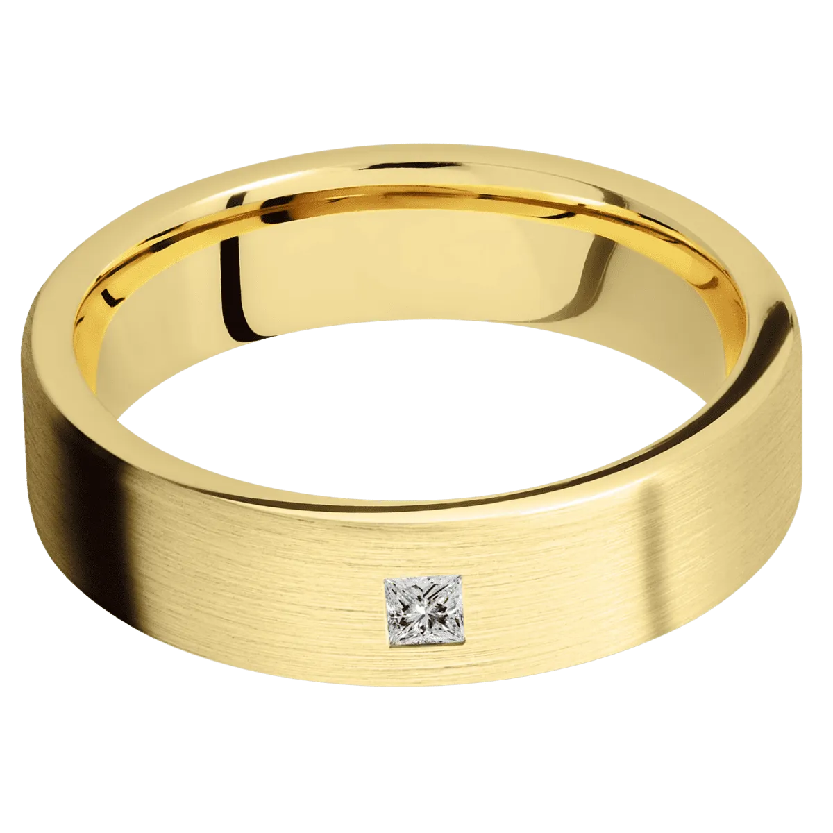 14K Yellow Gold with Satin Finish