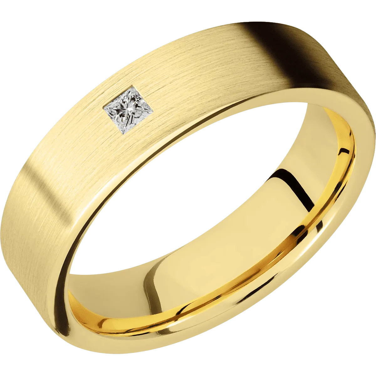 14K Yellow Gold with Satin Finish