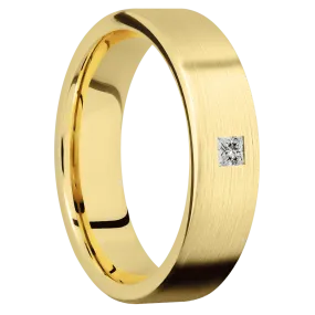 14K Yellow Gold with Satin Finish