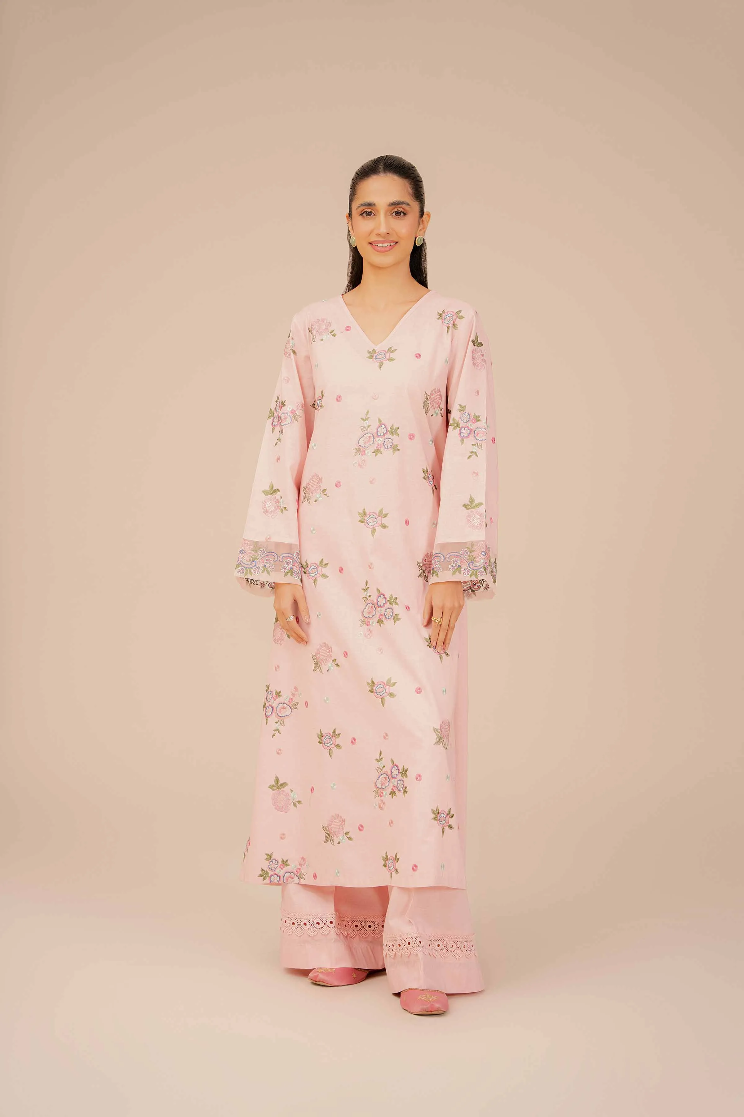 2 Piece - Dyed Embroidered Suit - 42401958