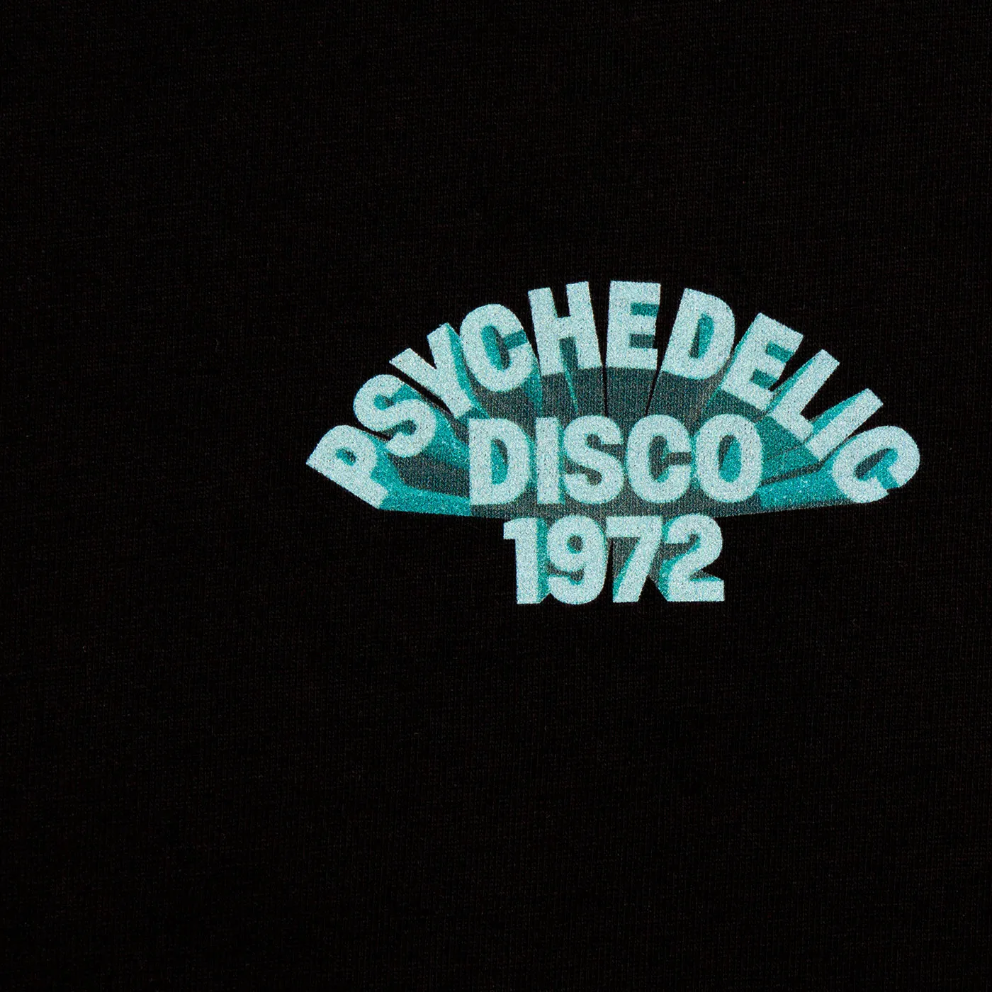 3D 1972 Psychedelic Disco Back Print - Tshirt - Black