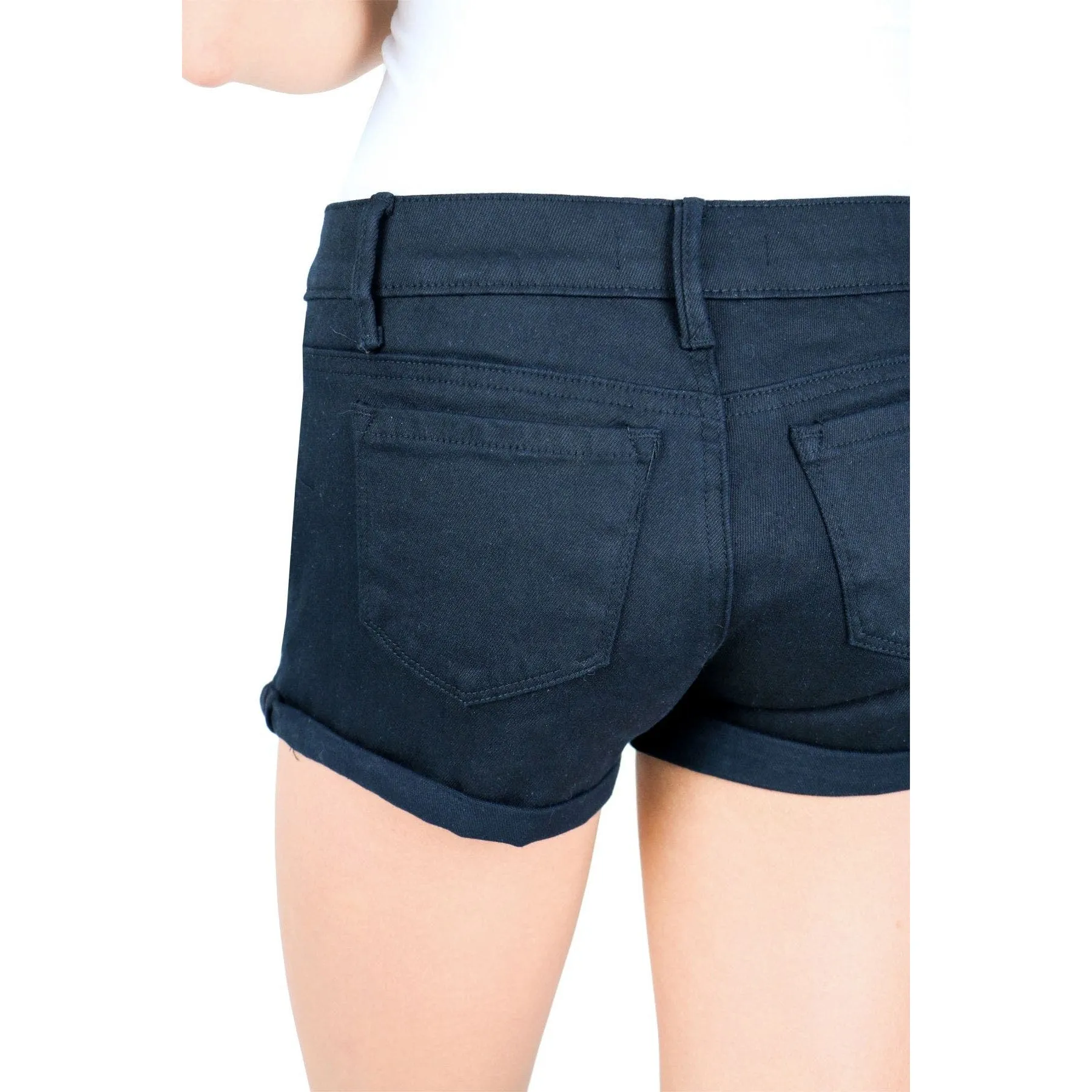 5 Pkt Basic Mini Roll Shorts | Black