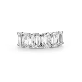 8.42ctw Ashoka Radiant 6-Diamond Eternity Band - Platinum