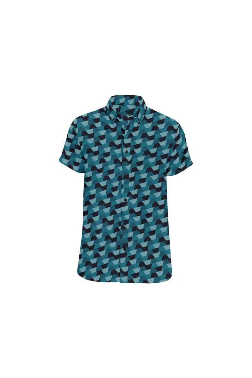 Abstract Camo Men's All Over Print Short Sleeve Shirt