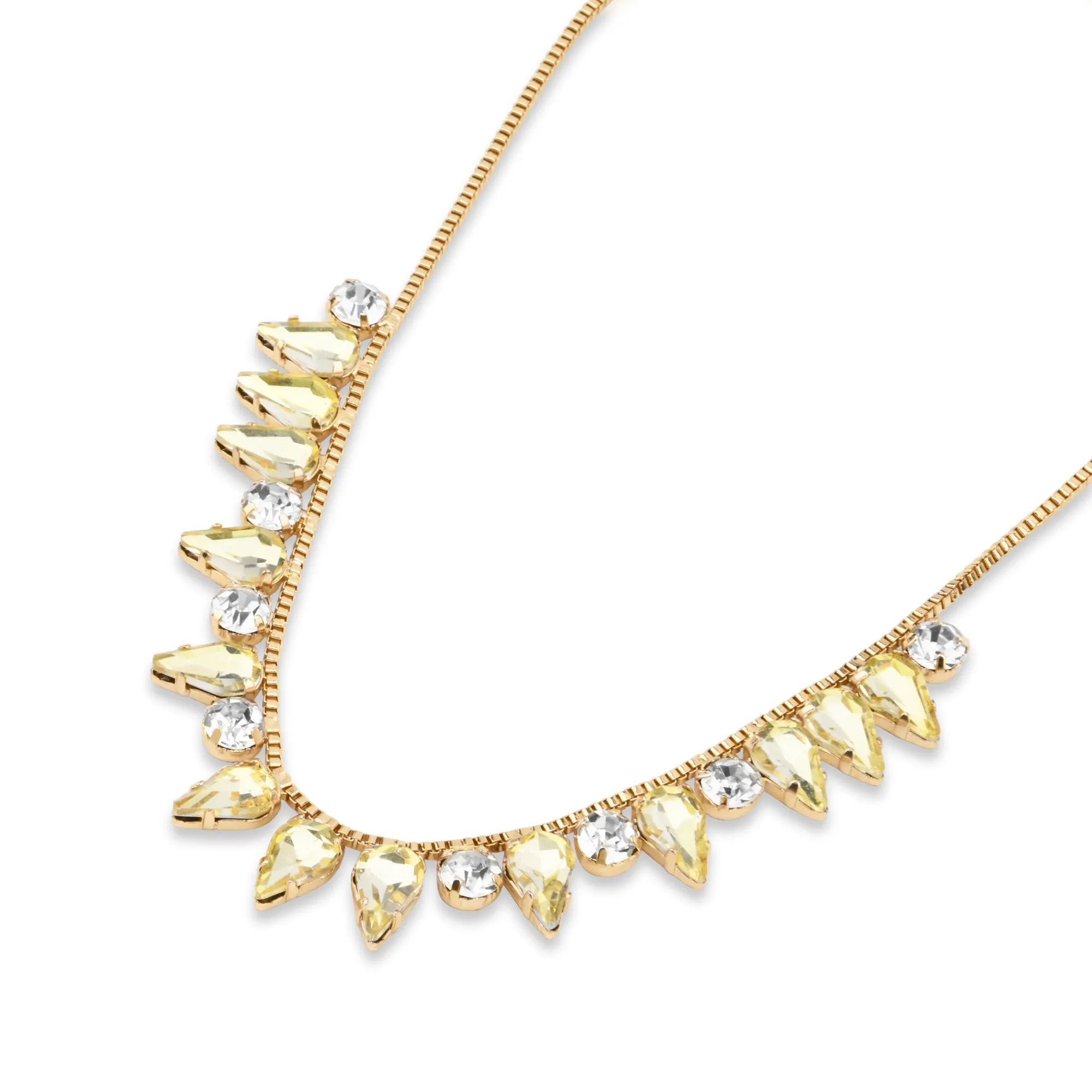 Accessorize London Women's Gold Crystal Teardrop Collar Necklace