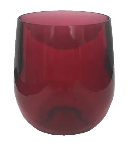 Acrylic Stemless Wine Glass - (six colors)