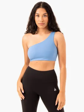 Adapt One Shoulder Sports Bra - Sky Blue