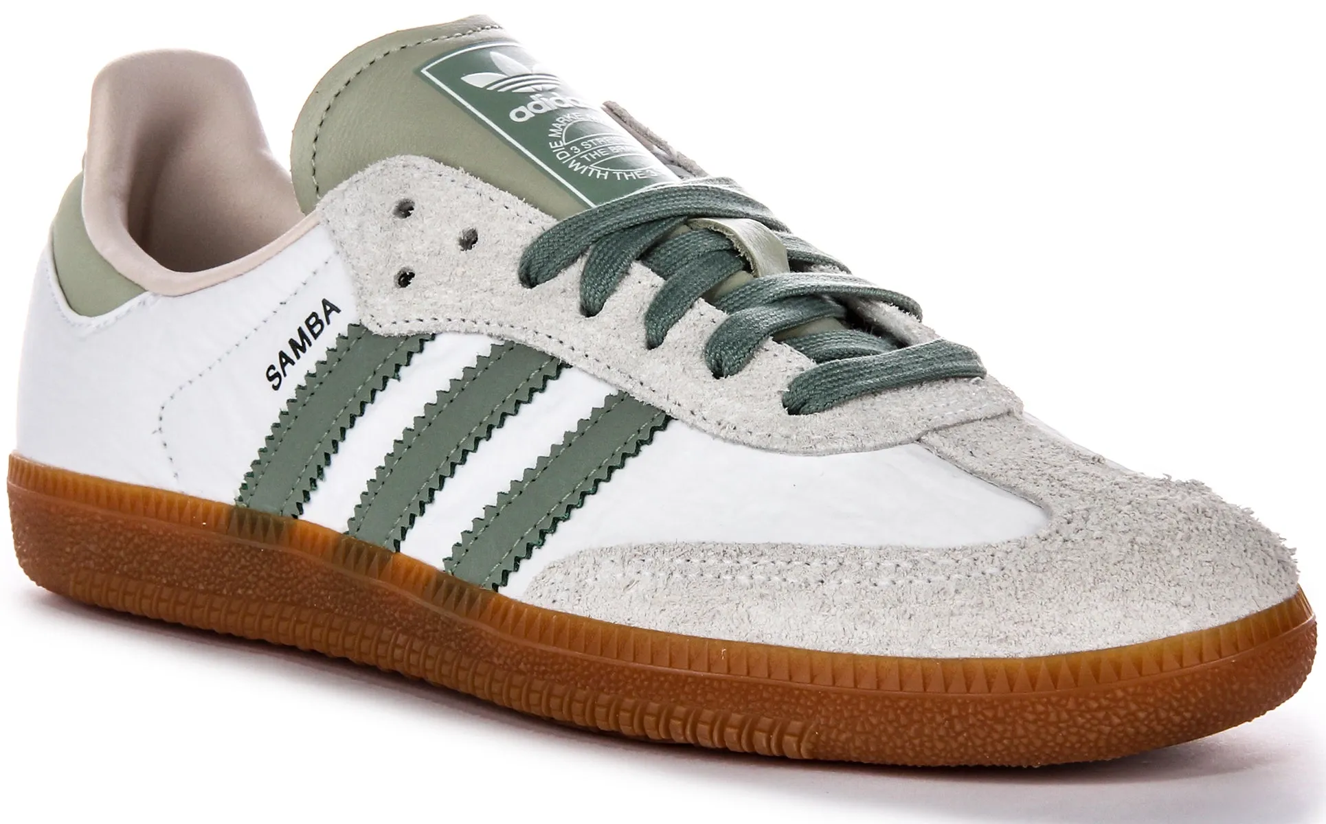 Adidas Samba OG In White Green For Women