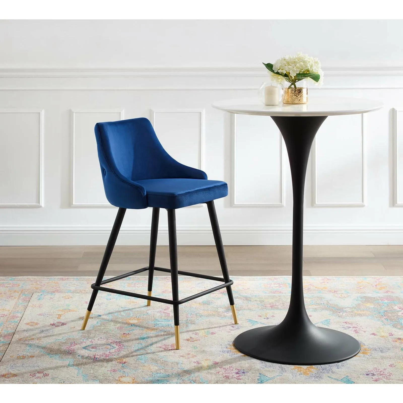 Adorn Performance Velvet Counter Bar Stool