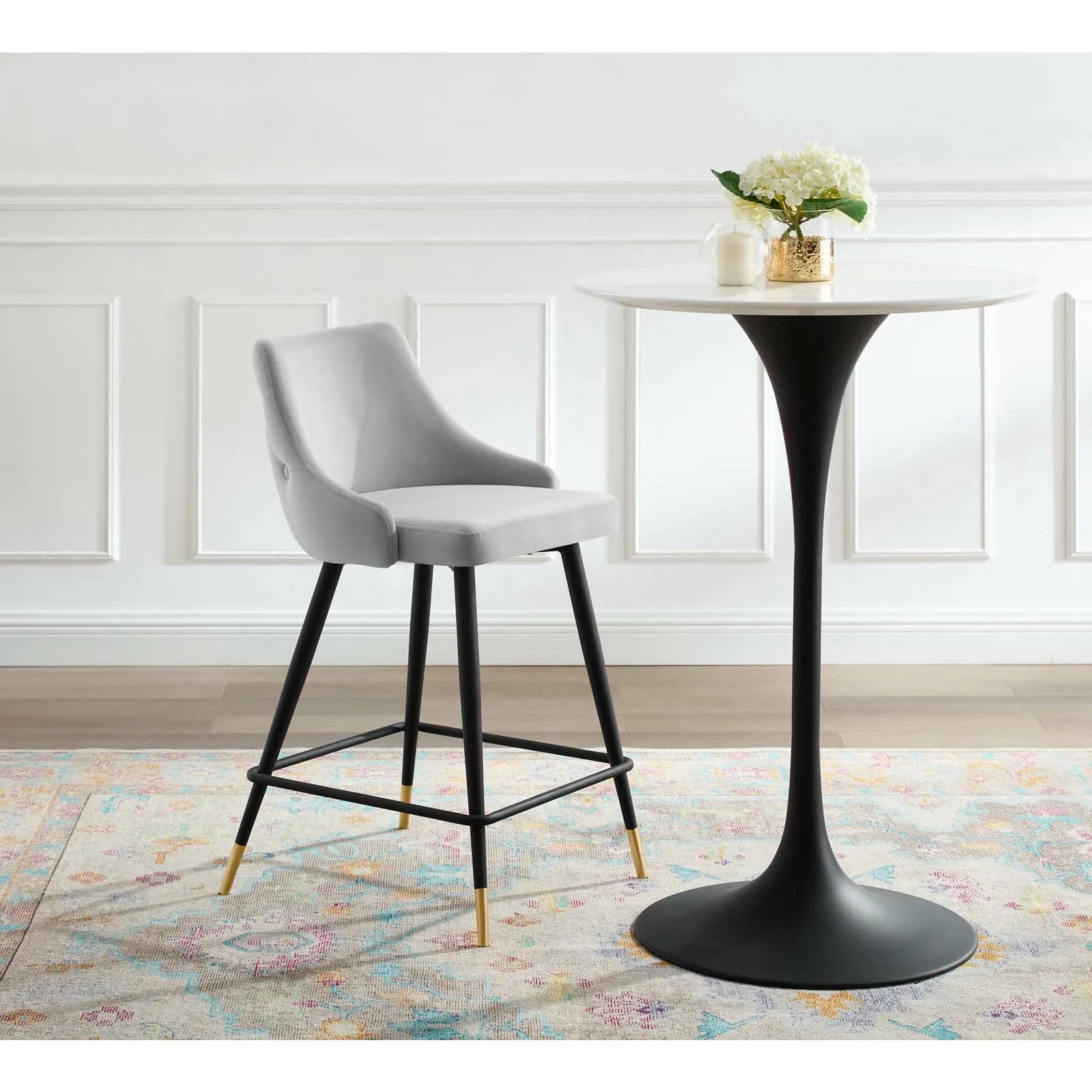 Adorn Performance Velvet Counter Bar Stool