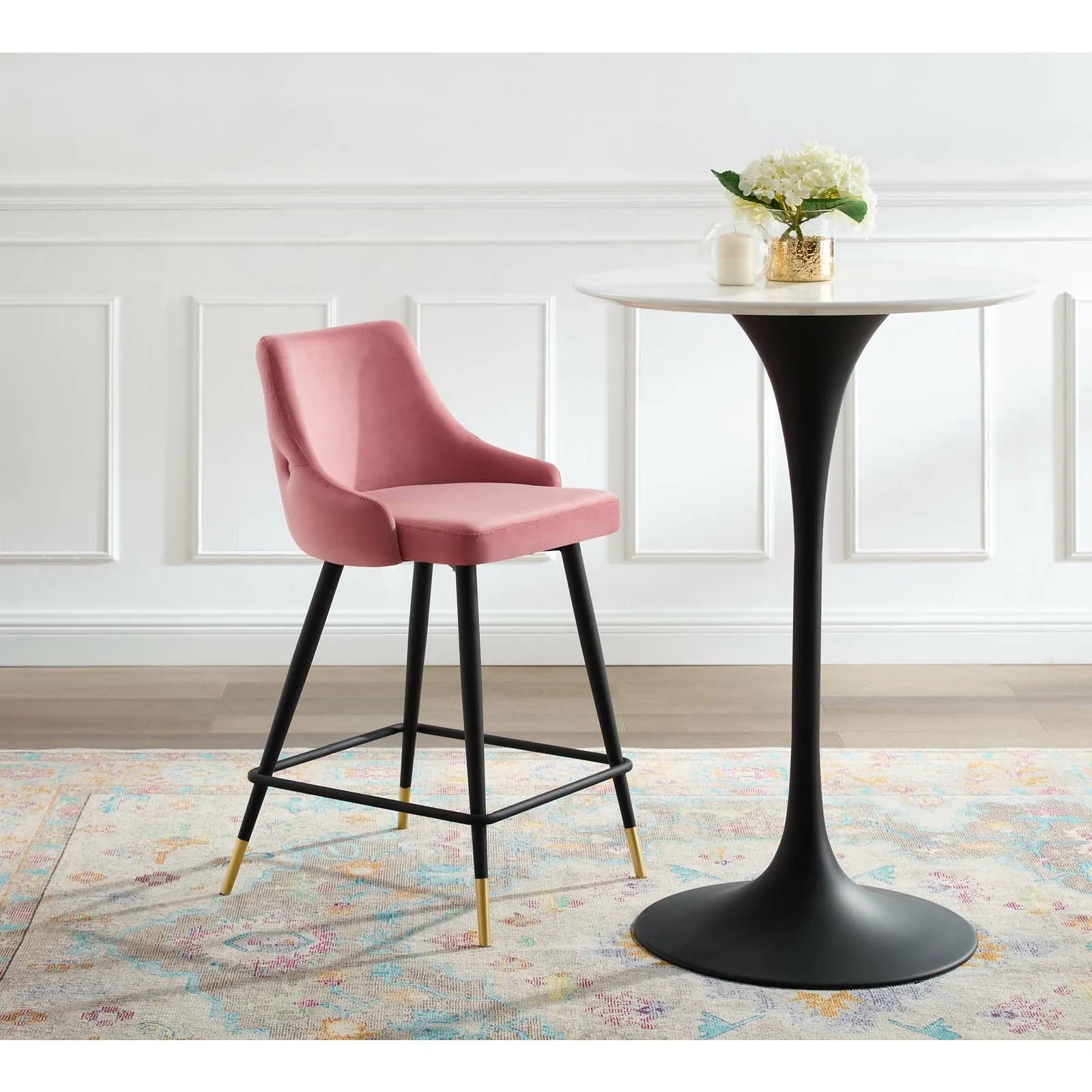 Adorn Performance Velvet Counter Bar Stool