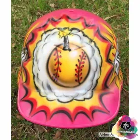 Airbrush Comic Ball Helmet Design