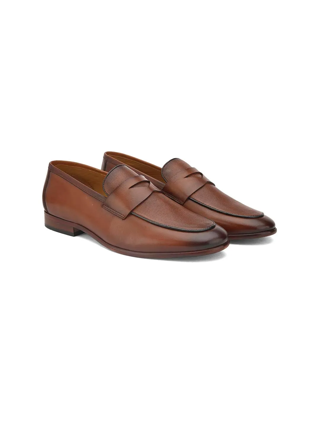 Alberto Torresi Genuine Leather Brown Loafers For Men