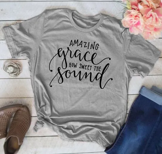 Amazing Grace How Sweet The Sound Christian Statement Shirt