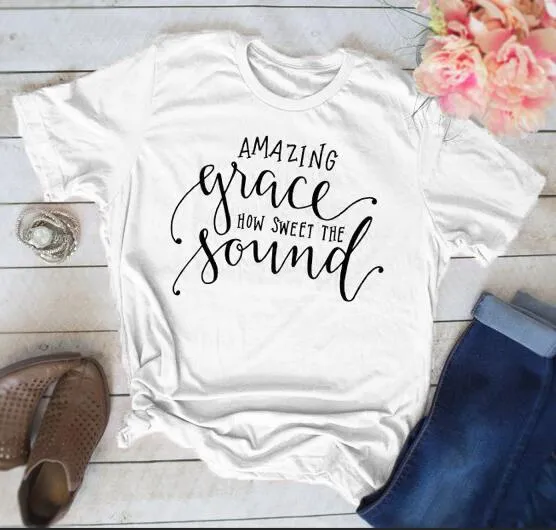 Amazing Grace How Sweet The Sound Christian Statement Shirt