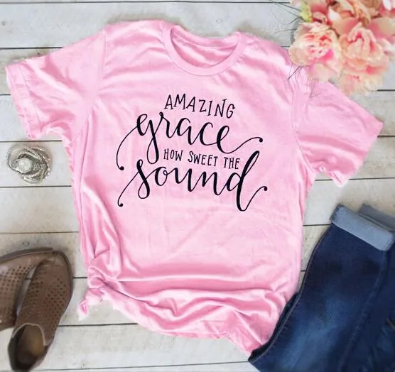 Amazing Grace How Sweet The Sound Christian Statement Shirt