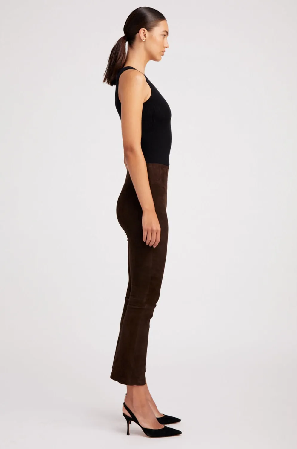 Americano Suede Ankle Flare Leggings