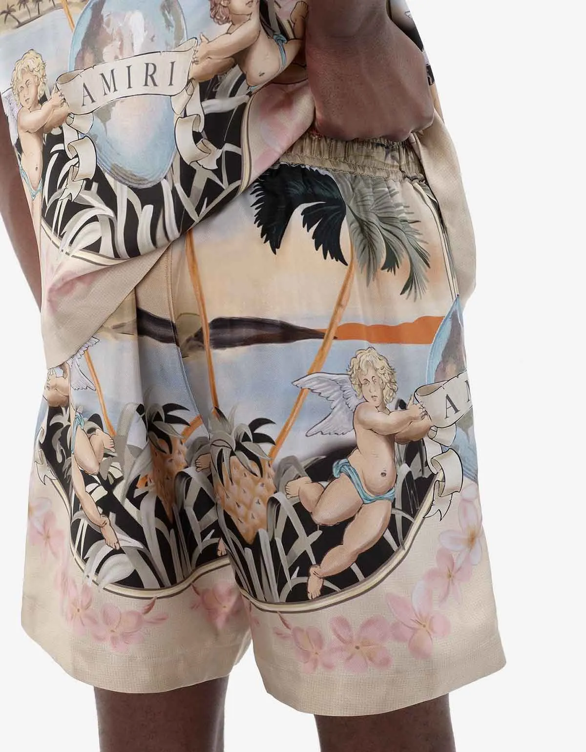 Amiri Cherub Silk Shorts