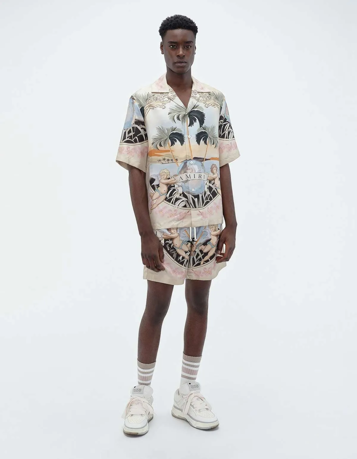 Amiri Cherub Silk Shorts