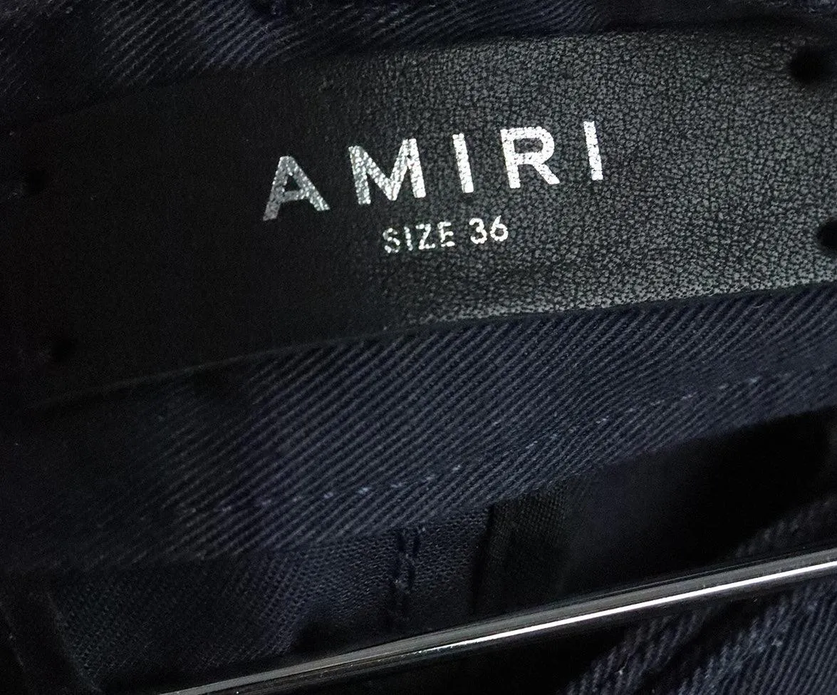 Amiri Navy Cotton Pants sz 0