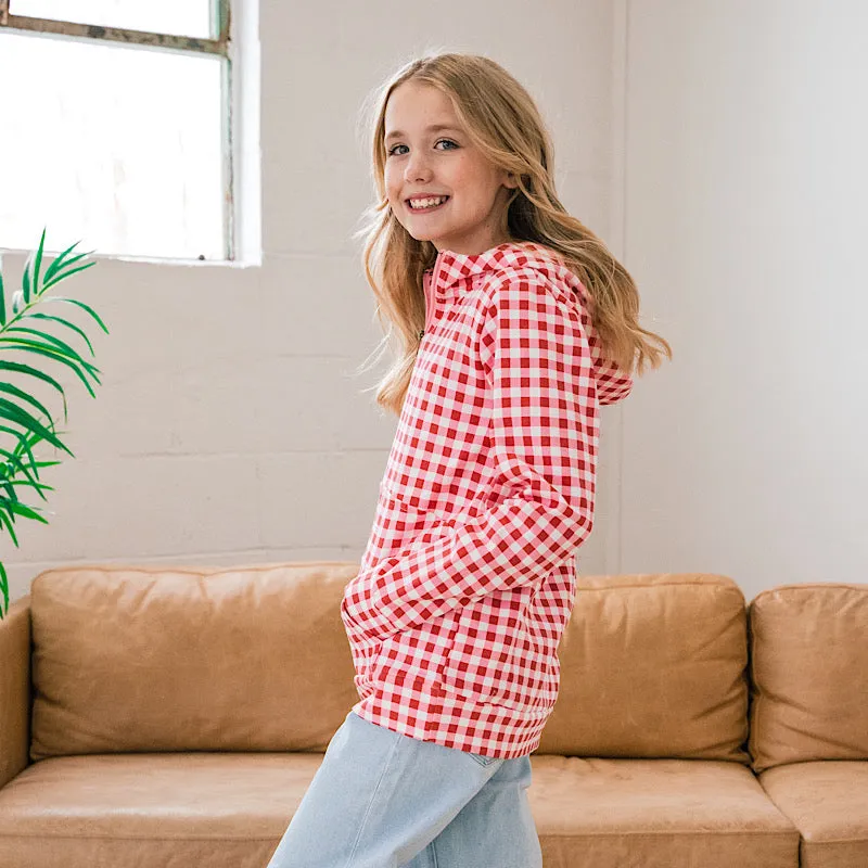 Ampersand Ave Ladybug Picnic HalfZip Sweatshirt - Adult & Youth FINAL SALE