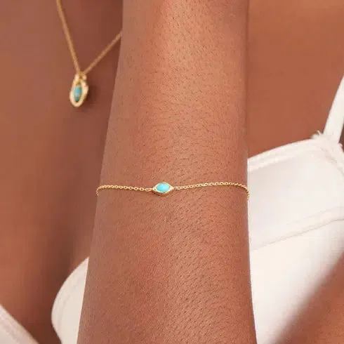 Ania Haie Gold Turquoise Wave Bracelet