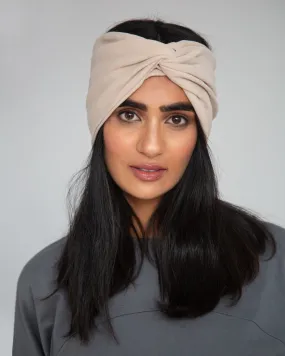 Anjalina Organic Cotton Headband In Sand