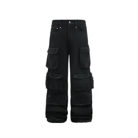 ANTIDOTE Destroyed Multi Pocket Work Pants