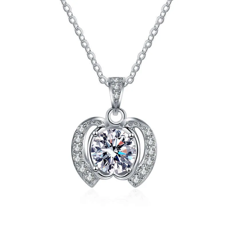 Apple Moissanite Pendant Necklace