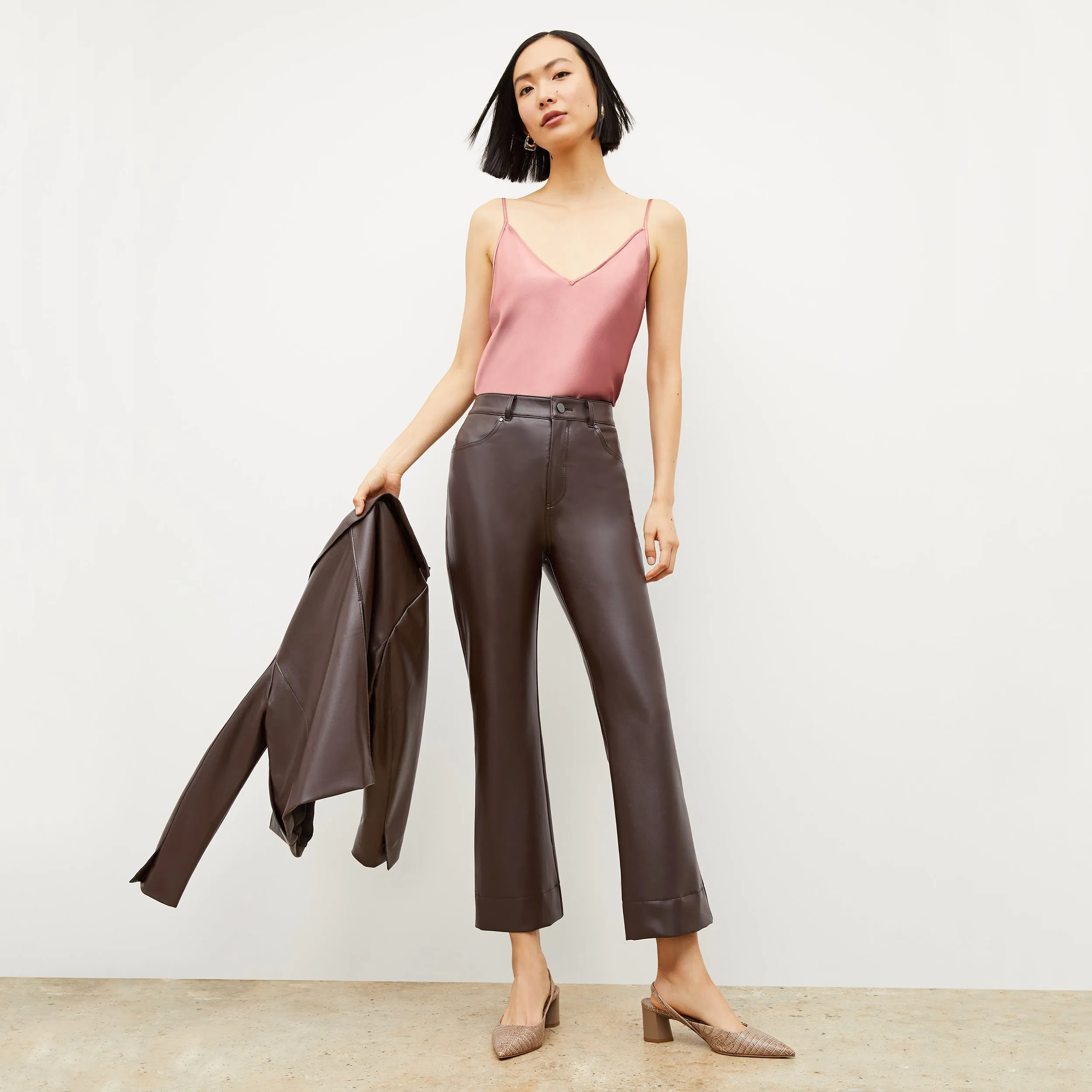 Archie Pant - Vegan Leather :: Brown