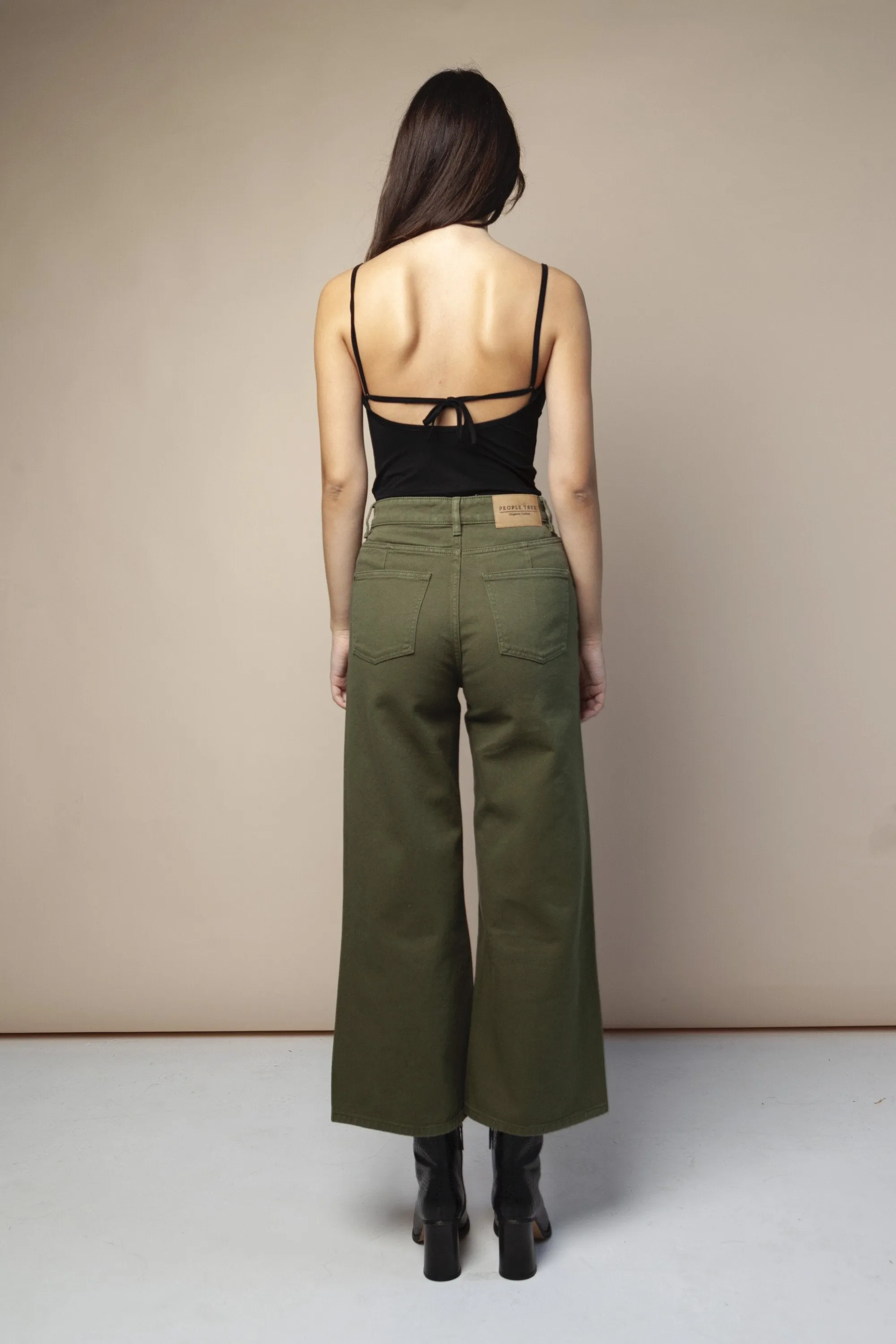 ariel wide leg jeans khaki