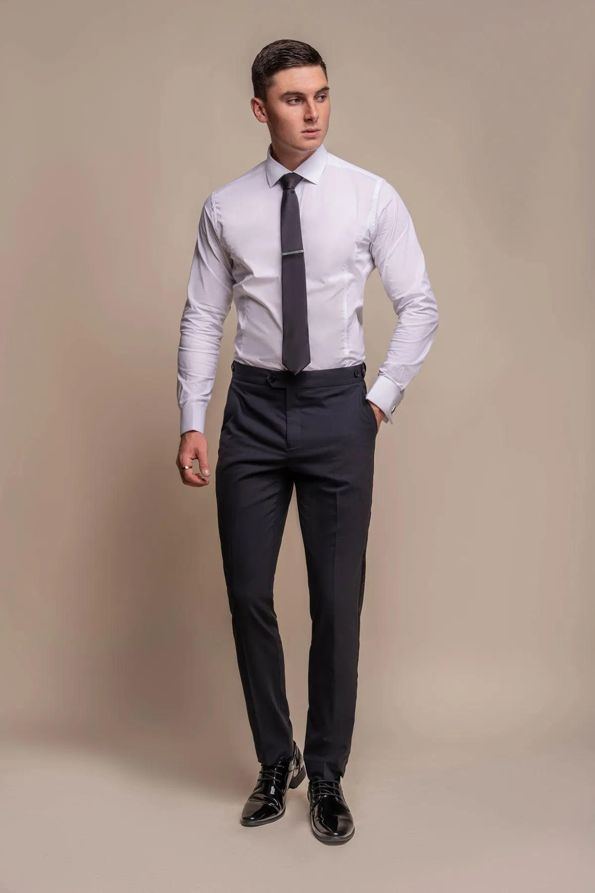 Aspen Midnight Navy Tuxedo Trousers