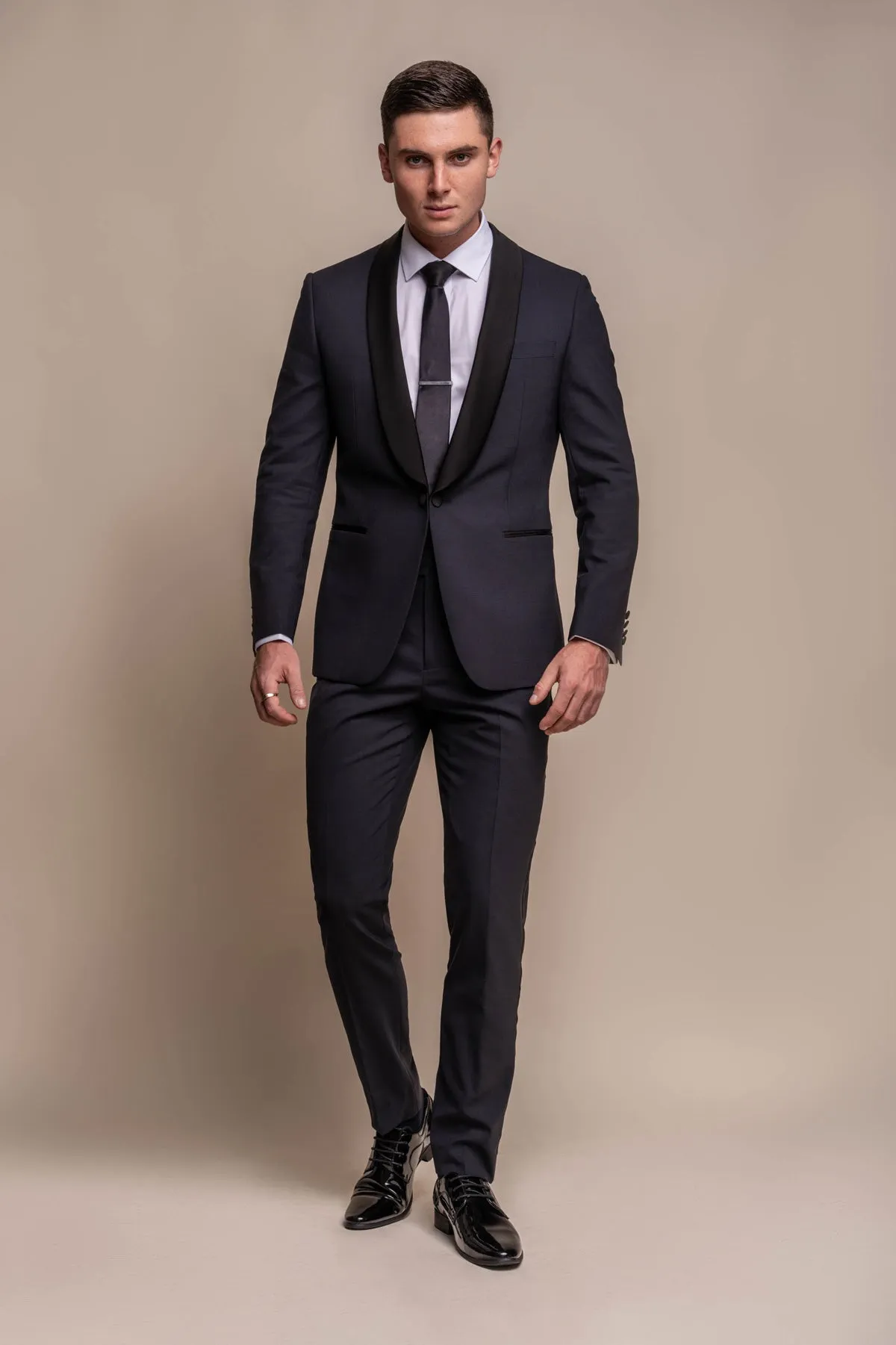 Aspen Midnight Navy Tuxedo Trousers