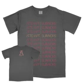 Attempt Survivors "Logo" Pepper Comfort Colors T-Shirt