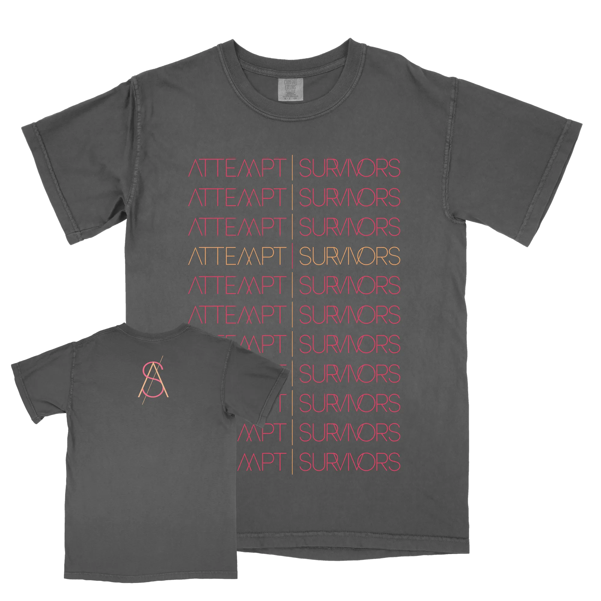 Attempt Survivors "Logo" Pepper Comfort Colors T-Shirt