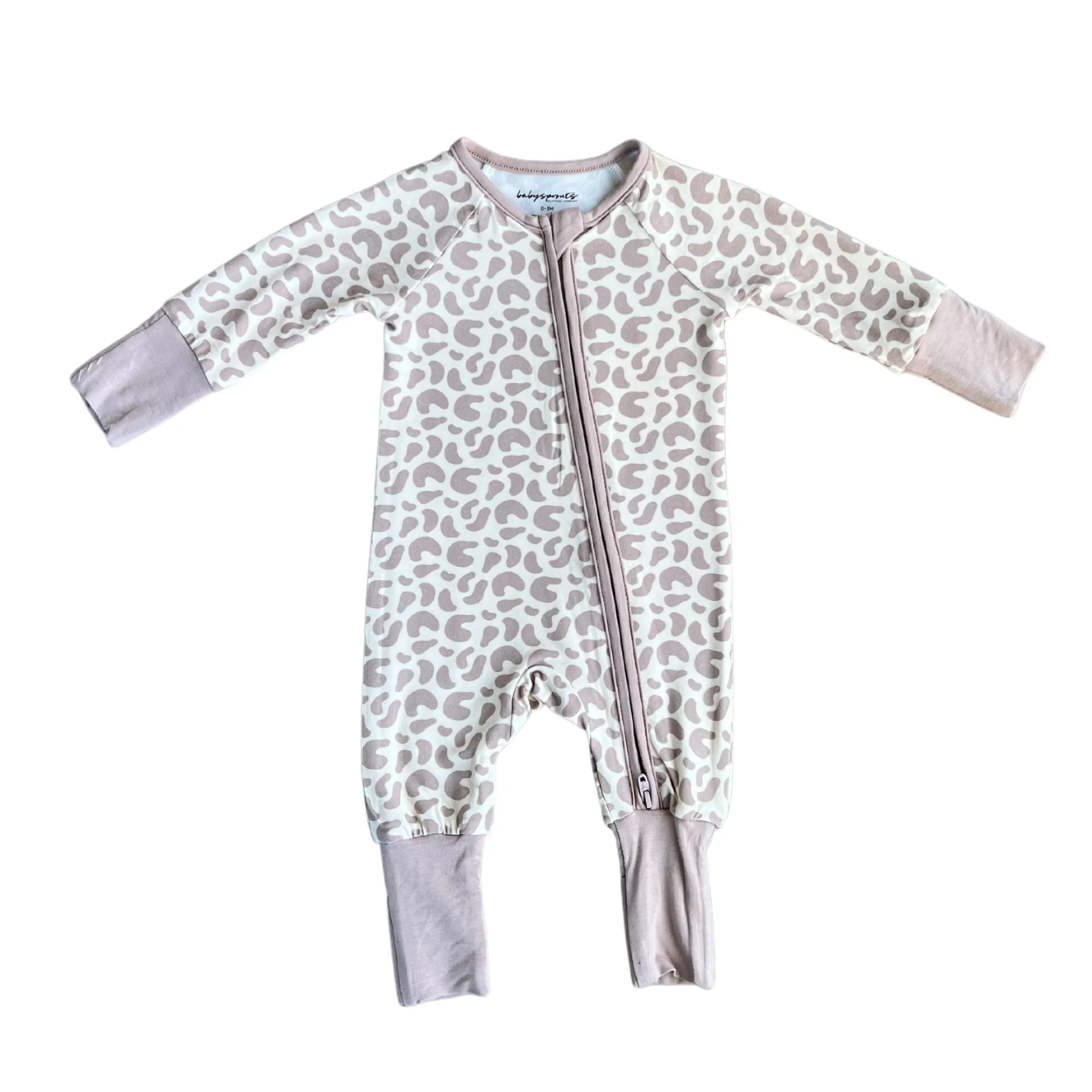 Babysprouts - Lilac Leopard Convertible Romper