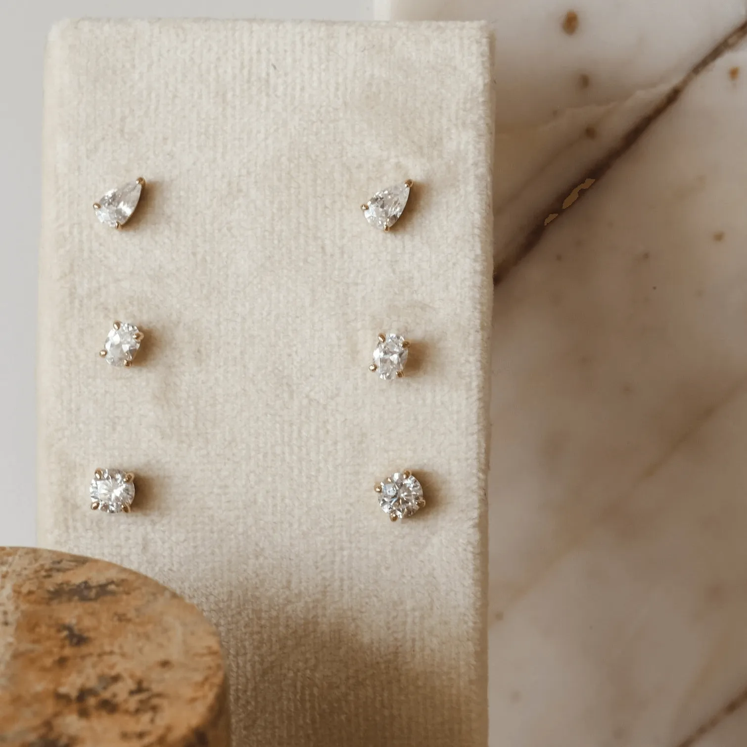 Bari Solitaire Studs - Sterling Silver