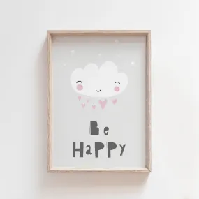 Be Happy Nursery Print