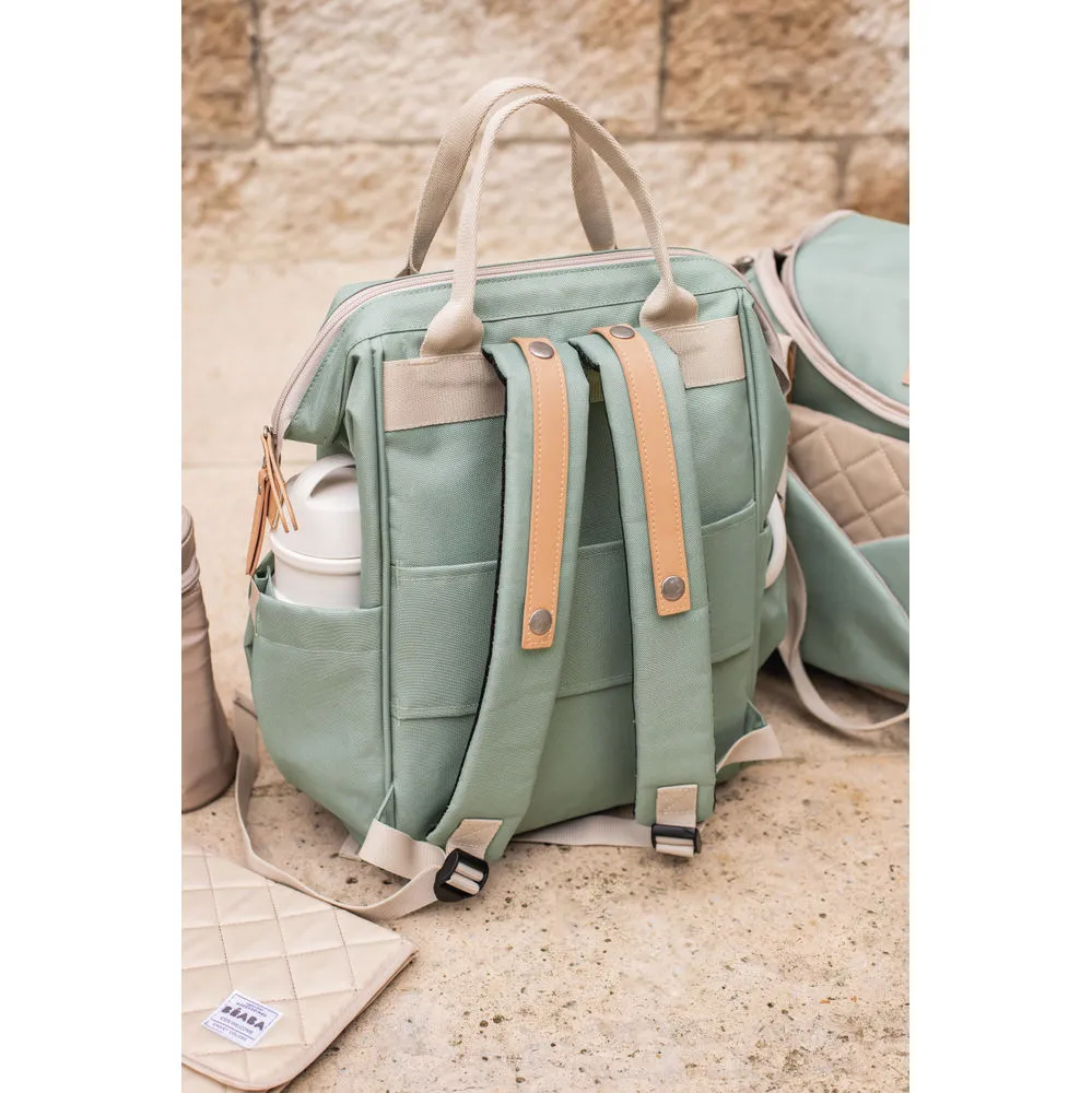 Beaba Wellington Nappy Bag Backpack - Sage Green