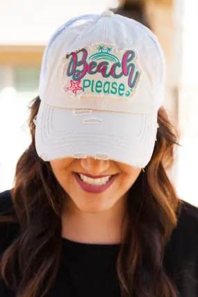 Beach Please Cream Hat