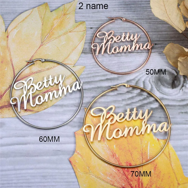 Best Nameplate Earring- Custom Hoop Name Earring