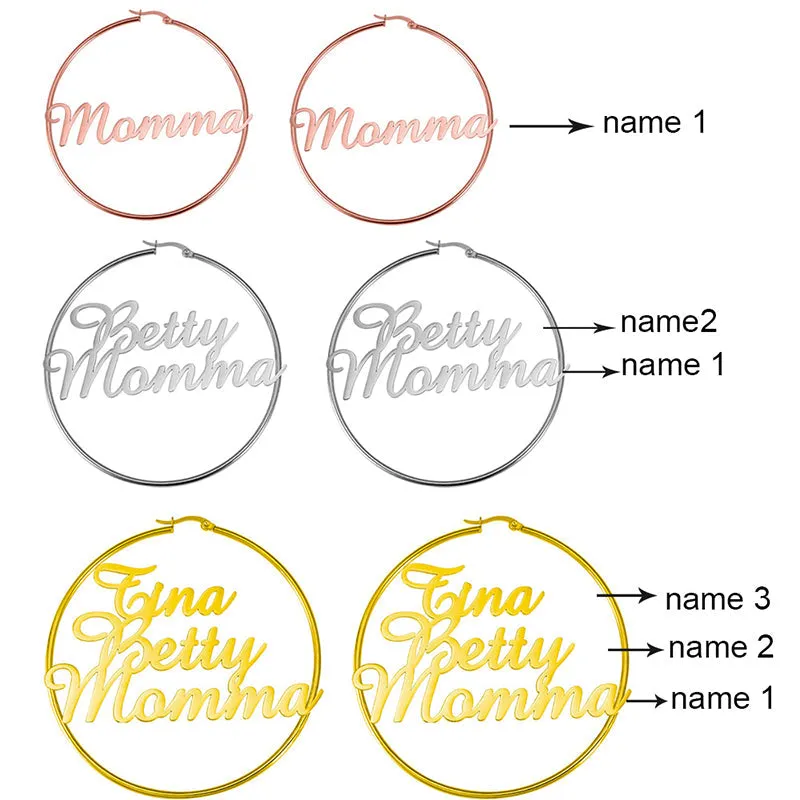 Best Nameplate Earring- Custom Hoop Name Earring