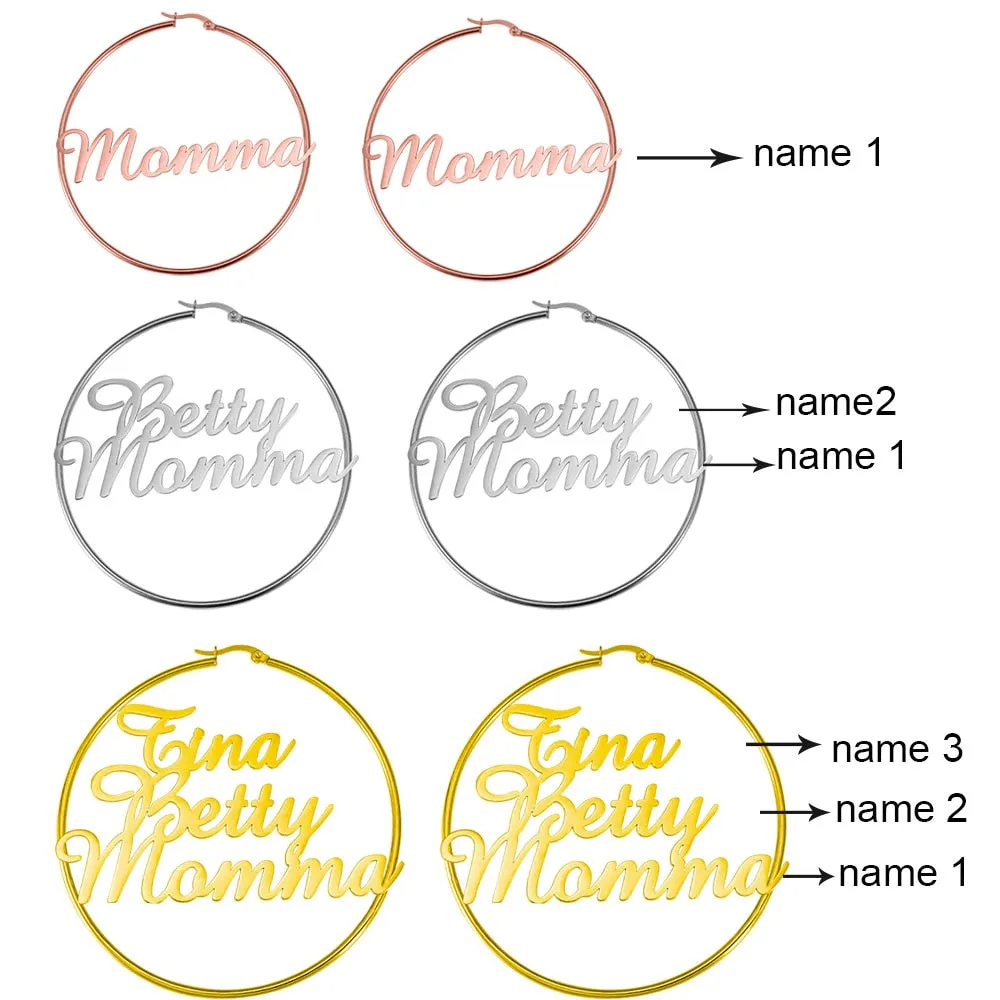 Best Nameplate Earring- Custom Hoop Name Earring