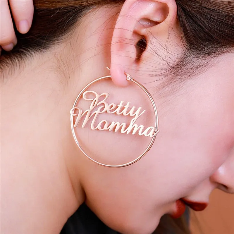 Best Nameplate Earring- Custom Hoop Name Earring