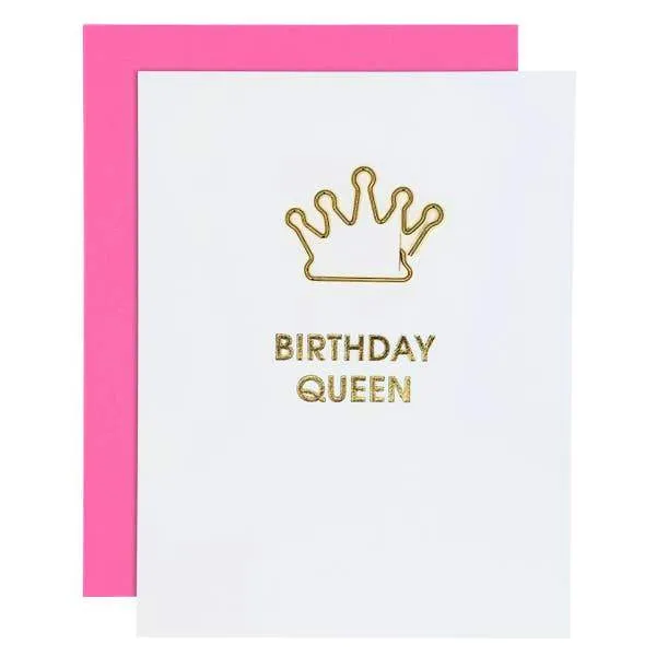 Birthday Queen Paperclip Greeting Card