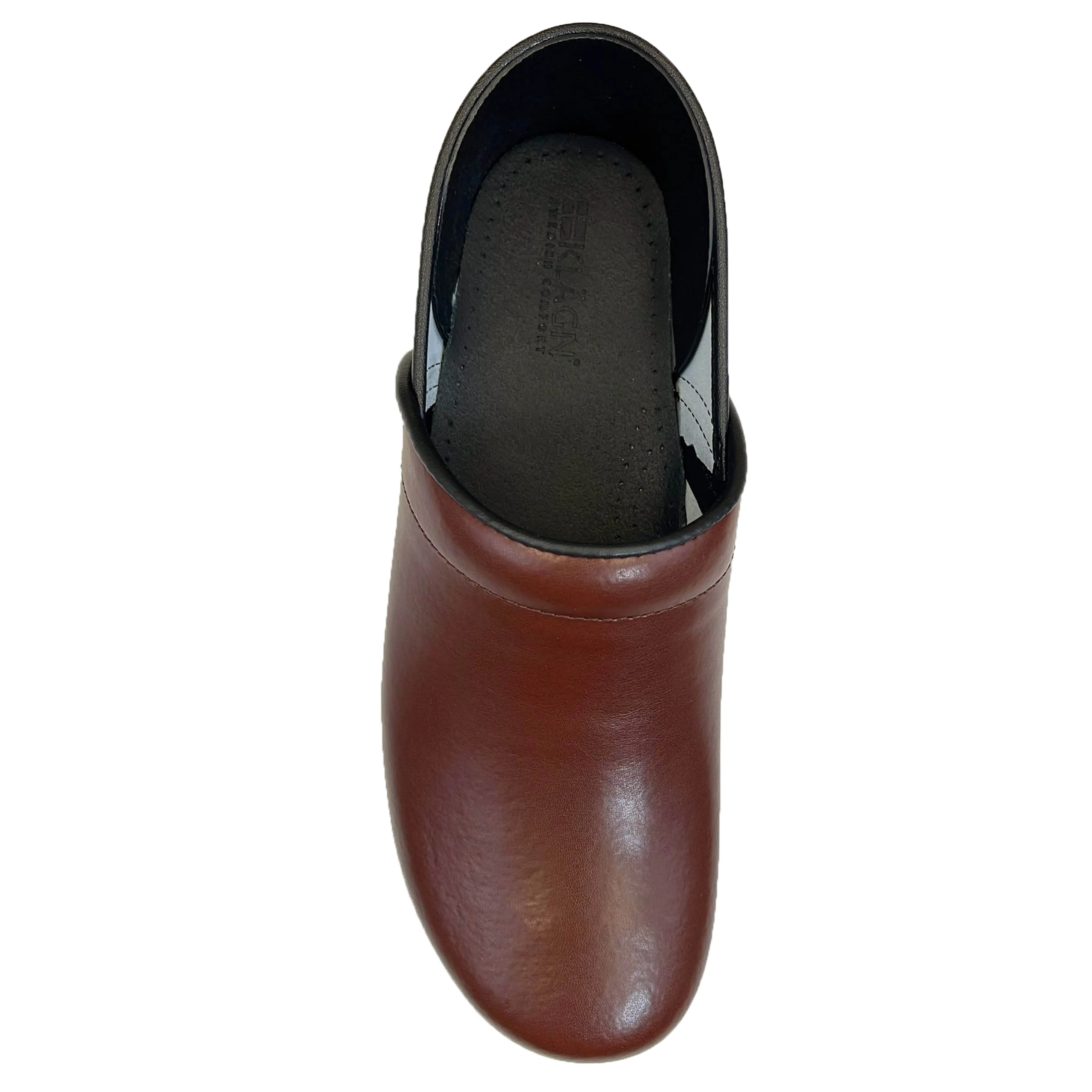 BJORK Men's Swedish Professional Brown Leather Clogs