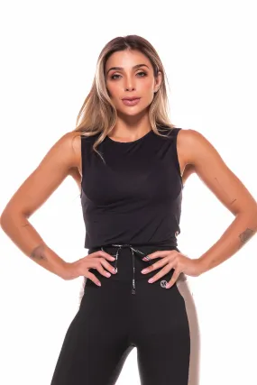 Black Alive Dry Fit Crop Top