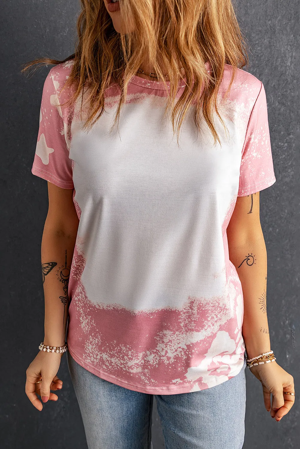 Bleached Short Sleeve T Shirt